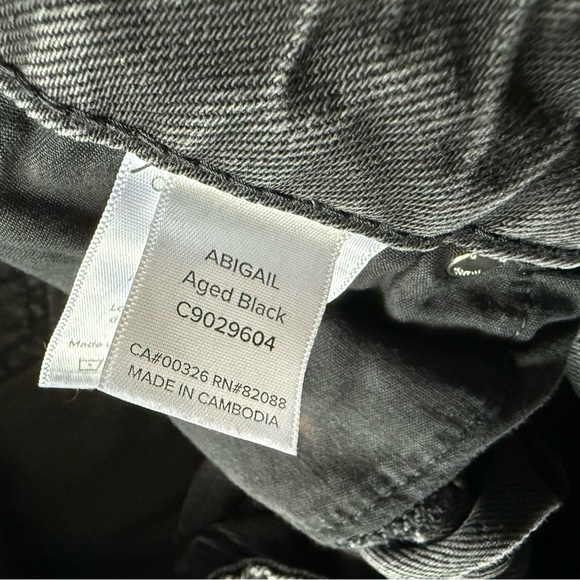 Outland Denim Abigail High Rise Girlfriend Organic Cotton Jeans Aged Black Sz 26 - Picture 10 of 16